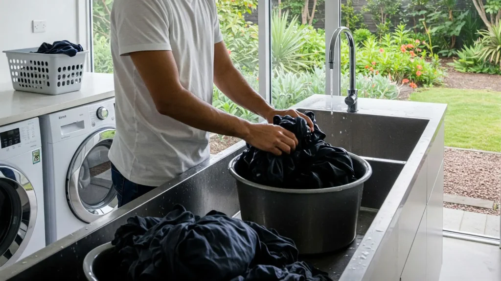 como lavar roupa preta e evitar que desbote